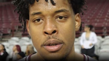 Zaire Hayes - Texas Southern Guard after the Tigers defeated Grambling State University at H&PE Arena in Houston, TX on Jan. 6, 2025.