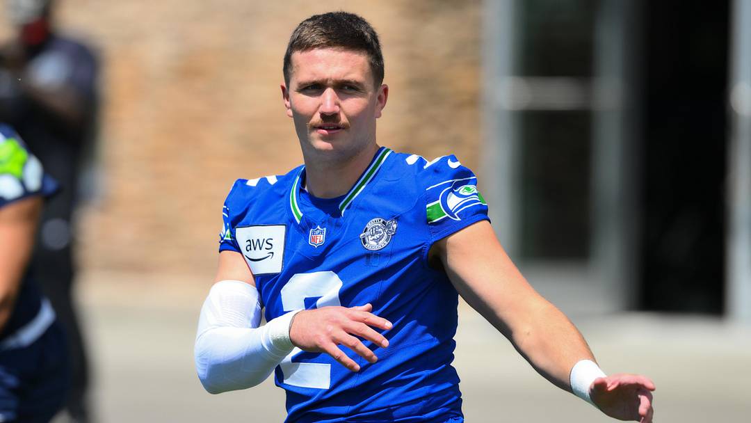 Seattle Seahawks quarterback Drew Lock during minicamp at Virginia Mason Athletic Center.