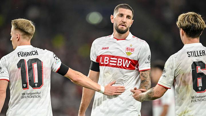 Könnten den VfB für Millionen verlassen müssen: Chris Führich (l.), Jeff Chabot (M.) und Angelo Stiller (r.) Könnten den VfB für Millionen verlassen müssen: Chris Führich (l.), Jeff Chabot (M.) und Angelo Stiller (r.)