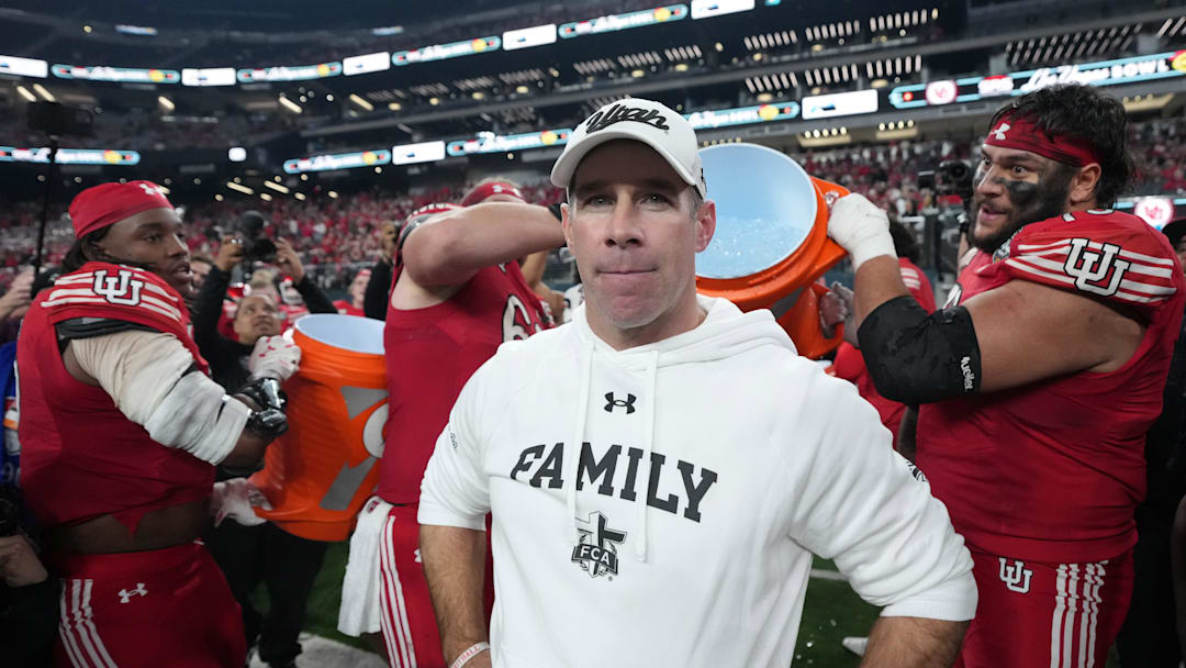 Utah Utes head coach Morgan Scalley.