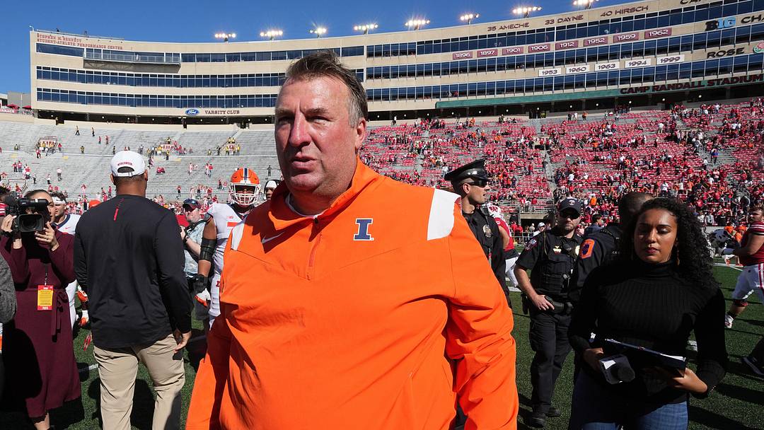 Illinois head coach Bret Bielema is shown after their game Saturday, October 1, 2022 at Camp Randall Stadium in Madison, Wis. Illinois beat Wisconsin 34-10.
MARK HOFFMAN/MILWAUKEE JOURNAL SENTINEL Illinois head coach Bret Bielema is shown after their game Saturday, October 1, 2022 at Camp Randall Stadium in Madison, Wis. Illinois beat Wisconsin 34-10.
MARK HOFFMAN/MILWAUKEE JOURNAL SENTINEL