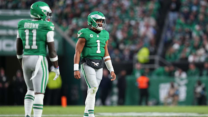 A.J. Brown, Jalen Hurts, Philadelphia Eagles