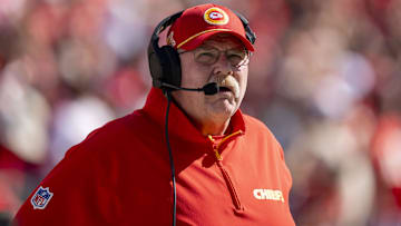 Kansas City Chiefs head coach Andy Reid before the game against the San Francisco 49ers at Levi's Stadium.