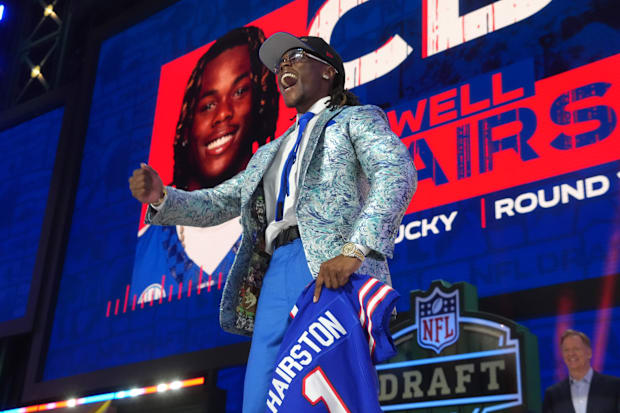Kentucky Wildcats cornerback Maxwell Hairston is selected by the Buffalo Bills in the first round of the 2025 NFL Draft