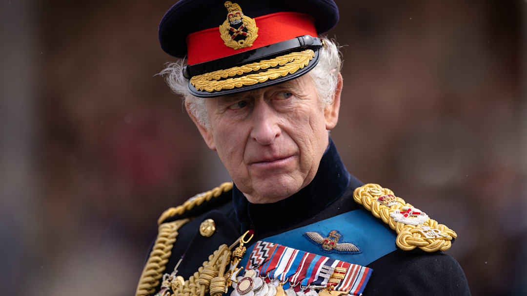King Charles III Inspects 200th Sovereign's Parade At Royal Military Academy Sandhurst