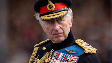 King Charles III Inspects 200th Sovereign's Parade At Royal Military Academy Sandhurst