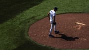 Toronto Blue Jays pitcher Yusei Kikuchi (16) takes the mound against the Detroit Tigers during the fourth inning at Rogers Centre on July 20.