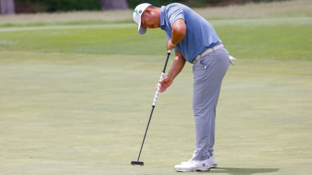 Byeong Hun putts during the 2024 Byron Nelson golf tournament. 