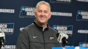 Purdue Boilermakers head coach Matt Painter answers questions