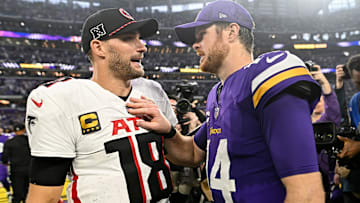 Atlanta Falcons QB KIrk Cousins and Minnesota Vikings QB Sam Darnold