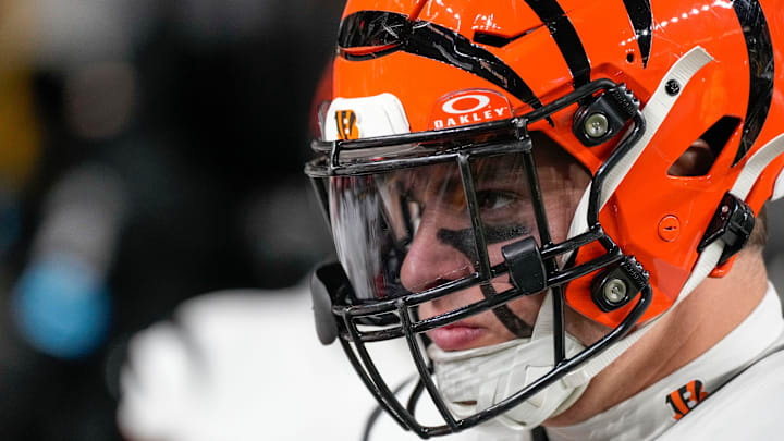 Cincinnati Bengals defensive end Trey Hendrickson (91) takes the field for the first quarter of the NFL Week 18 game between the Pittsburgh Steelers and the Cincinnati Bengals at Acrisure Stadium in Pittsburgh on Saturday, Jan. 4, 2025. Cincinnati Bengals defensive end Trey Hendrickson (91) takes the field for the first quarter of the NFL Week 18 game between the Pittsburgh Steelers and the Cincinnati Bengals at Acrisure Stadium in Pittsburgh on Saturday, Jan. 4, 2025.