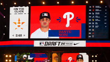 The Philadelphia Phillies selected high school outfielder Dante Nori in the first round of the 2024 MLB Draft Presented by Nike