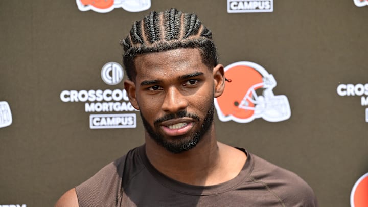 Jun 10, 2025; Berea, OH, USA; Cleveland Browns quarterback Shedeur Sanders (12) talk to the media during mBerea, OH, USA; Cleveland Browns quarterback Shedeur Sanders (12) talk to the media during minicamp at CrossCountry Mortgage Campus. Mandatory Credit: Ken Blaze-Imagn Imagesinicamp at CrossCountry Mortgage Campus. Mandatory Credit: Ken Blaze-Imagn Images Jun 10, 2025; Berea, OH, USA; Cleveland Browns quarterback Shedeur Sanders (12) talk to the media during mBerea, OH, USA; Cleveland Browns quarterback Shedeur Sanders (12) talk to the media during minicamp at CrossCountry Mortgage Campus. Mandatory Credit: Ken Blaze-Imagn Imagesinicamp at CrossCountry Mortgage Campus. Mandatory Credit: Ken Blaze-Imagn Images