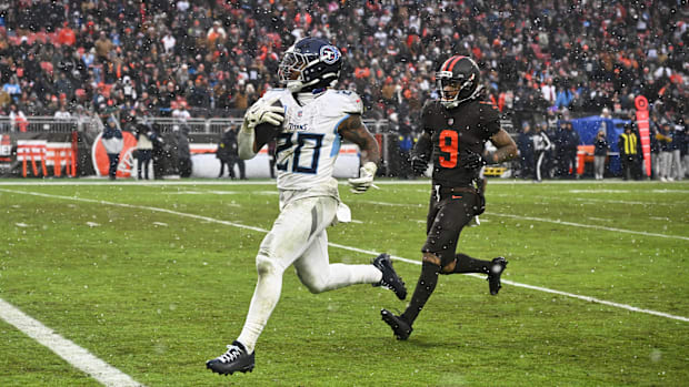 Tennessee Titans running back Tony Pollard