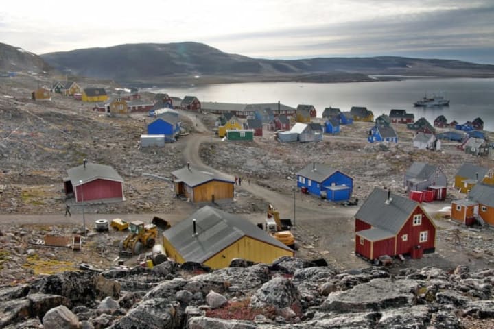Houses in Ittoqqortoormiit, Greenland.