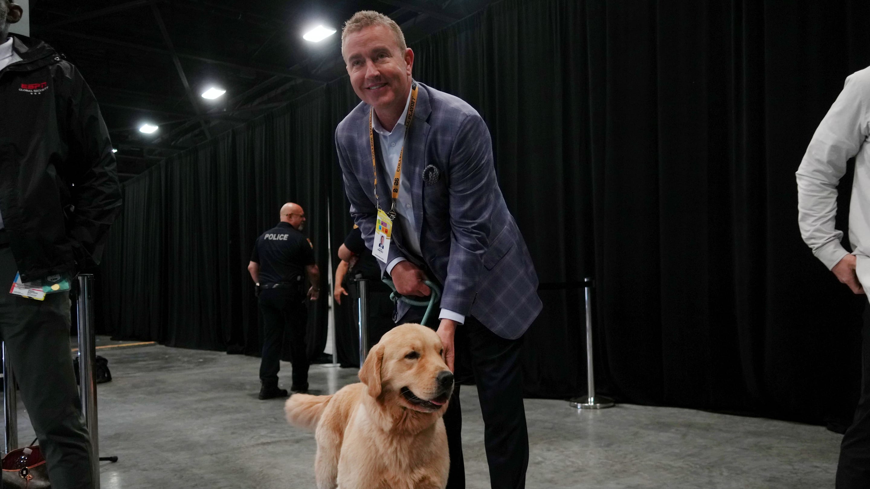 Kirk Herbstreit And His Dog Take Over Pirates Field Before NFL Draft