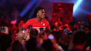 Soccer fan and streamer IShowSpeed during the Men’s Royal Rumble match during the WWE Royal Rumble at Lucas Oil Stadium