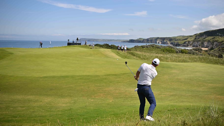 Rain could develop around Royal Portrush later in the first round of the British Open. | Andy Buchanan/AFP via Getty Images