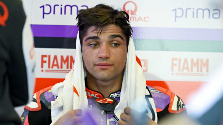 Apr 14, 2024; Austin, TX, USA; Jorge Martin (89) of Spain and Prima Pramac Racing before the MotoGP Grand Prix of The Americas at Circuit of The Americas. Mandatory Credit: Jerome Miron-USA TODAY Sports