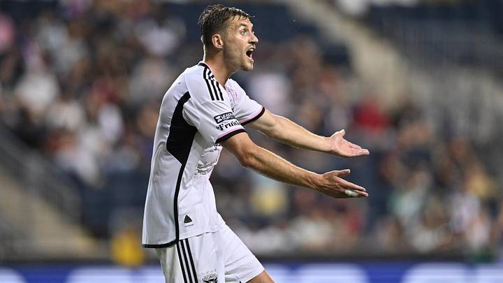 Jul 31, 2024; Chester, Pennsylvania, USA; D.C. United defender Lucas Bartlett (3) reacts against Santos Laguna in the second half at Subaru Park. Mandatory Credit: Kyle Ross-USA TODAY Sports
