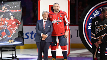 Alex Ovechkin, Ted Leonsis, Washington Capitals Mandatory Credit: Brad Mills-Imagn Images