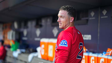 Aug 22, 2025; Bronx, New York, USA;  Boston Red Sox third baseman Alex Bregman (2) prior to the game against the New York Yankees at Yankee Stadium. Mandatory Credit: Gregory Fisher-Imagn Images