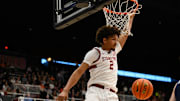 Jan 11, 2025; Stanford, California, USA; Stanford Cardinal forward Donavin Young (2) dunks against the Virginia Cavaliers in the second half at Maples Pavilion. Mandatory Credit: Eakin Howard-Imagn Images