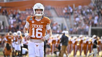 Texas Longhorns quarterback Arch Manning takes the field vs. the Clemson Tigers in the CFP National Playoff First Round 