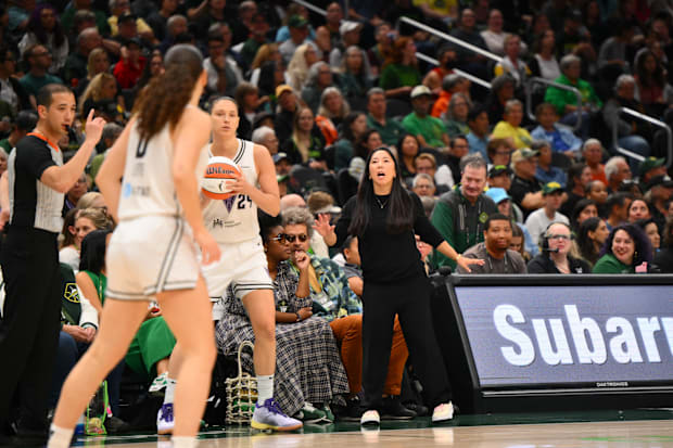 Golden State Valkyries head coach Natalie Nakase. 