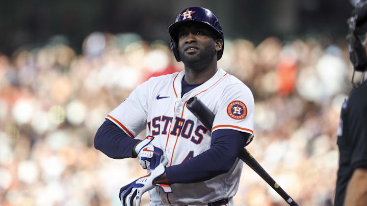 Houston Astros designated hitter Yordan Alvarez is a solid prop target on Sunday. Houston Astros designated hitter Yordan Alvarez is a solid prop target on Sunday.