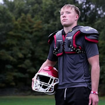 Knox's Myles McLaughlin poses for a photo Tuesday, Sept. 23, 2025, during practice at Knox High School in Knox.