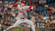 Sep 24, 2025; San Francisco, California, USA; St. Louis Cardinals starting pitcher Sonny Gray (54) delivers a pitch against the San Francisco Giants during the first inning at Oracle Park. Mandatory Credit: Neville E. Guard-Imagn Images
