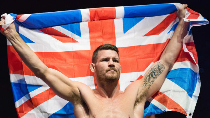 Feb 26, 2016; London, United Kingdom; Michael Bisping during weigh-ins for UFC Fight Night at O2 Arena. Mandatory Credit: Per Haljestam-USA TODAY Sports