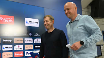 Rouven Schröder mit Trainer Frank Kramer