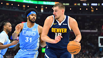 Nikola Jokic, Denver Nuggets and Jarrett Allen, Cleveland Cavaliers