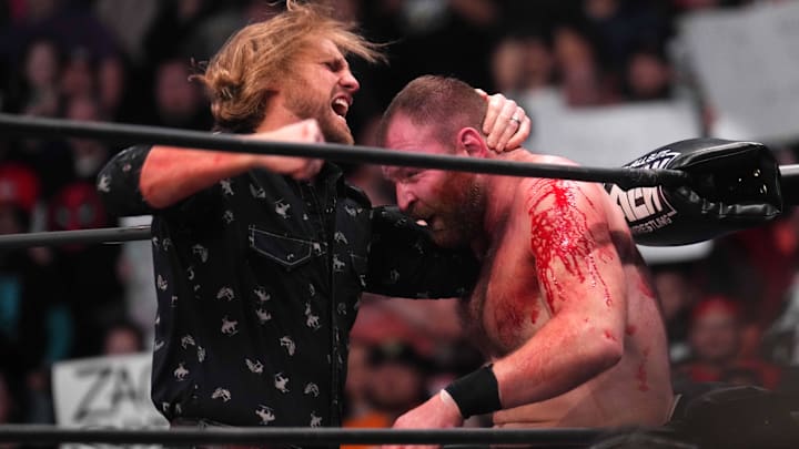 Hangman Adam Page and Jon Moxley during AEW Dynamite at Footprint Center. 