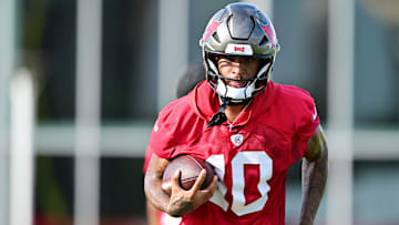 Tampa Bay Buccaneers wide receiver Trey Palmer at training camp
