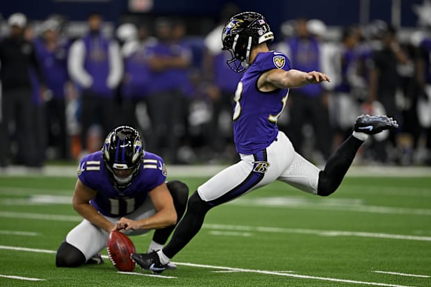 Tyler Loop kicks the ball