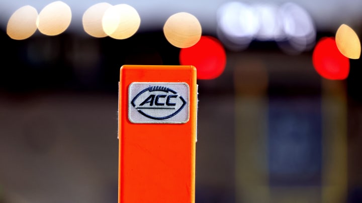 ACC football logo on a pylon