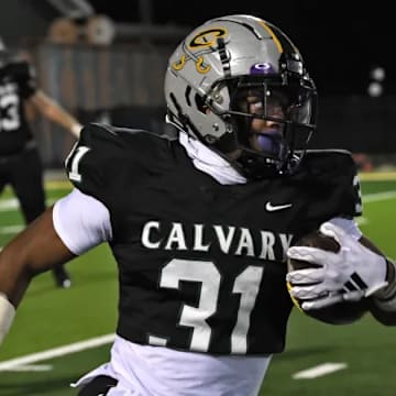 Calvary Baptist Academy running back James Simon 