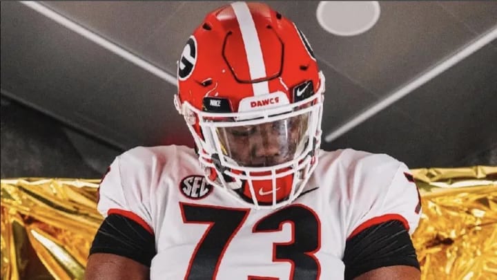 2025 4-star OT Juan Gaston during an unofficial visit to Georgia. (Photo courtesy of Juan Gaston)