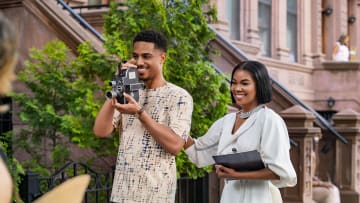 The Perfect Find. (L to R) Keith Powers as Eric and Gabrielle Union as Jenna in The Perfect Find. Cr. Alyssa Longchamp/Netflix © 2023