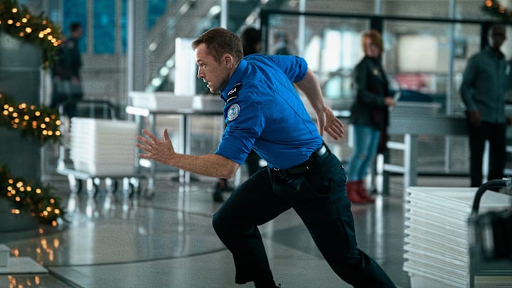 Carry-On. Taron Edgerton as Ethan Kopek in Carry-On.