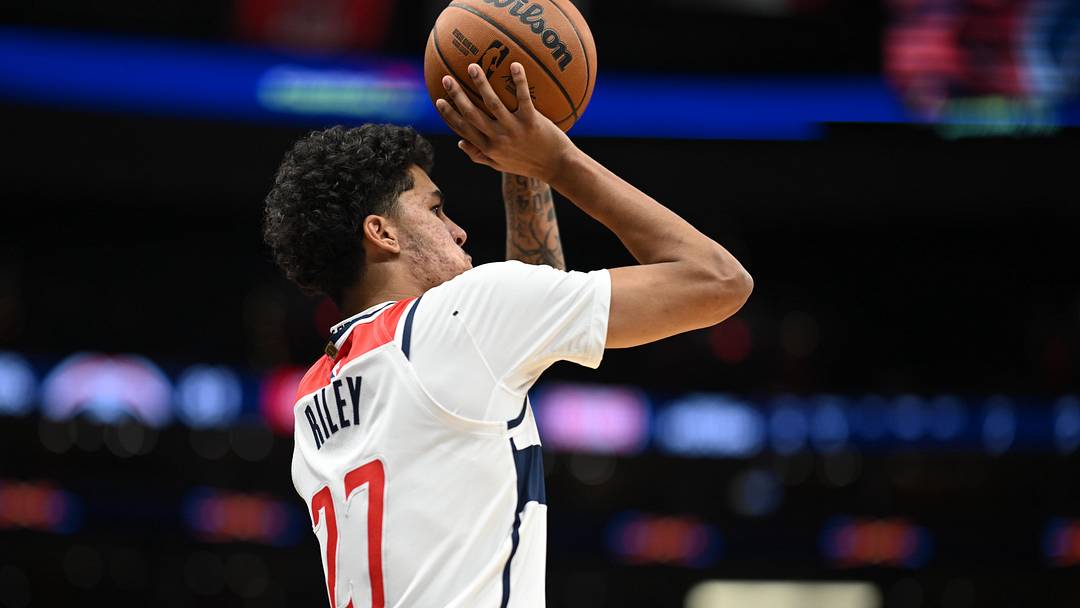 Oct 10, 2026; Washington, District of Columbia, USA; Washington Wizards guard Will Riley (27) attempts a jump shot against the Detroit Pistons during the fourth quarter at Capital One Arena. Mandatory Credit: Rafael Suanes-Imagn Images Oct 10, 2026; Washington, District of Columbia, USA; Washington Wizards guard Will Riley (27) attempts a jump shot against the Detroit Pistons during the fourth quarter at Capital One Arena. Mandatory Credit: Rafael Suanes-Imagn Images