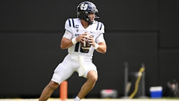Utah State Aggies quarterback Bryson Barnes.