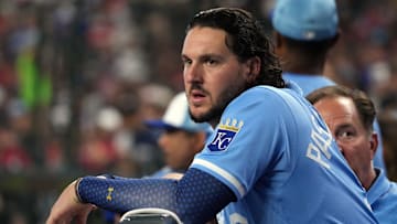 Kansas City Royals first baseman Vinnie Pasquantino shared his massive bruise after being hit by the ball during a strikeout against the Boston Red Sox.