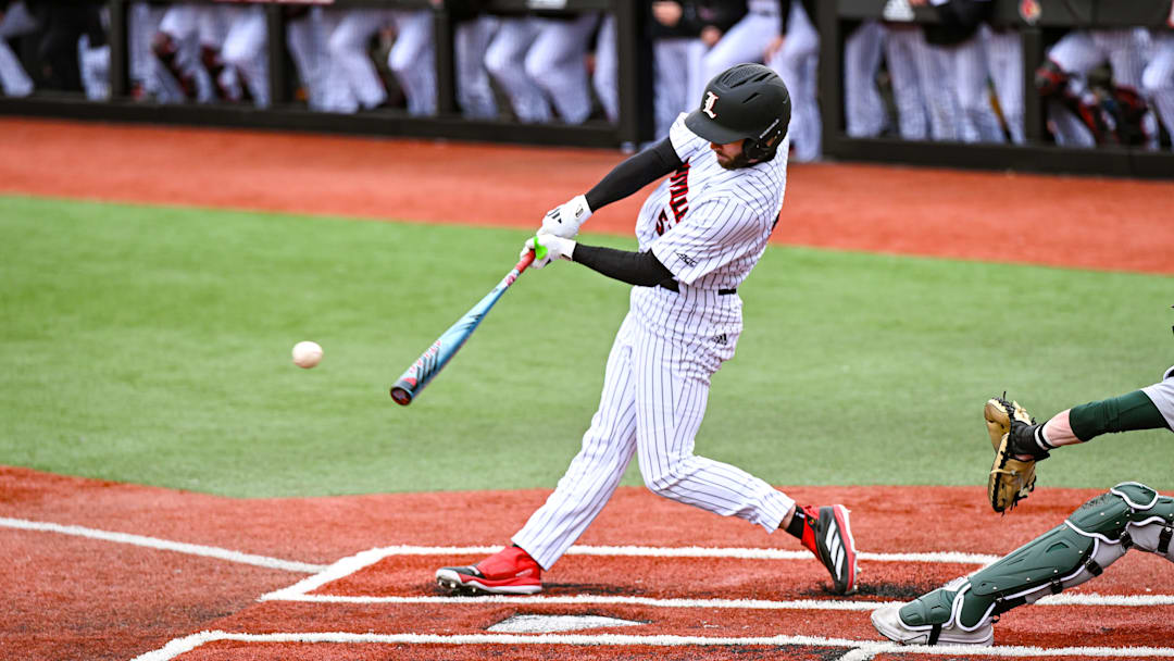 Louisville baseball outfielder Lucas Moore