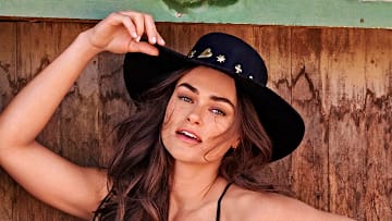 Myla Dalbesio was photographed by Ruven Afanador in Saratoga, Wyo. Hat by Lack of Color.