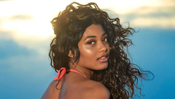 Danielle Herrington was photographed by Ben Watts in the Bahamas.