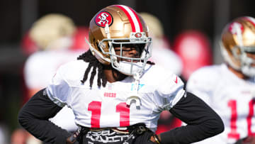 WR Brandon Aiyuk at San Francisco 49ers Practice